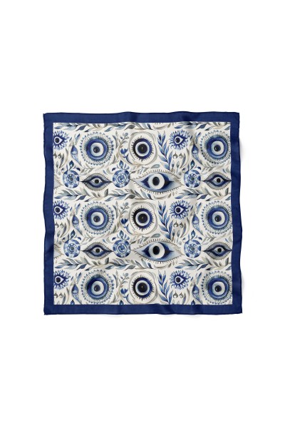 Nazar Boncuğu Desenli Bandana