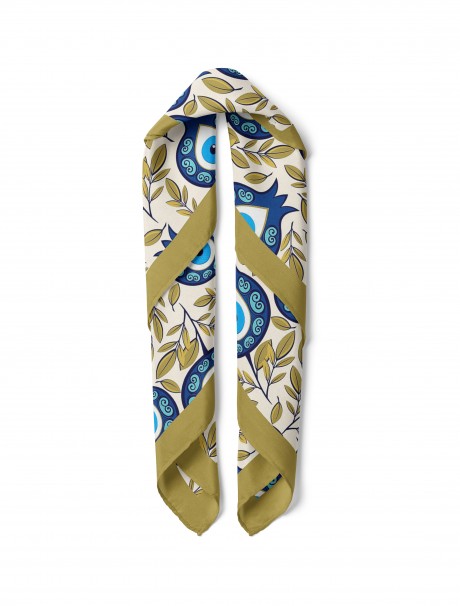 Nazar Boncuğu Desenli Bandana