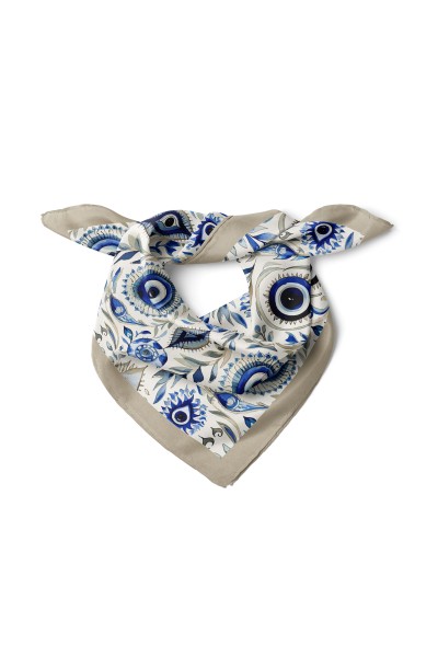 Nazar Boncuğu Desenli Bandana