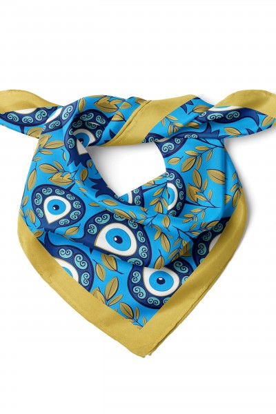 Nazar Boncuğu Desenli Bandana