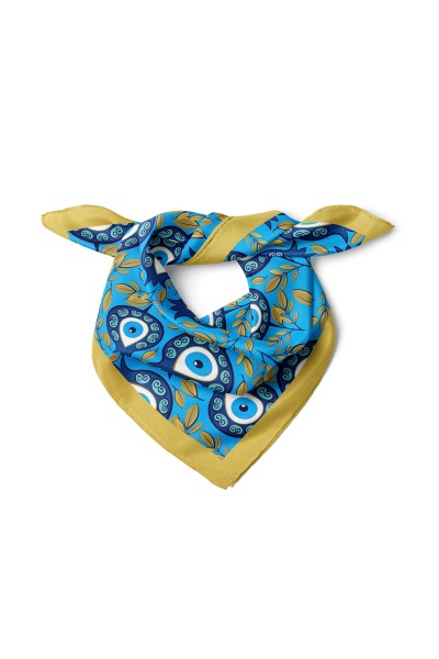 Nazar Boncuğu Desenli Bandana