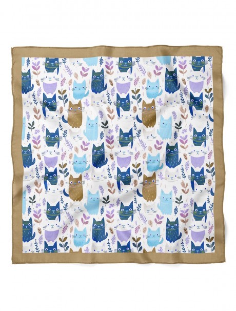 Kedi Desenli Bandana