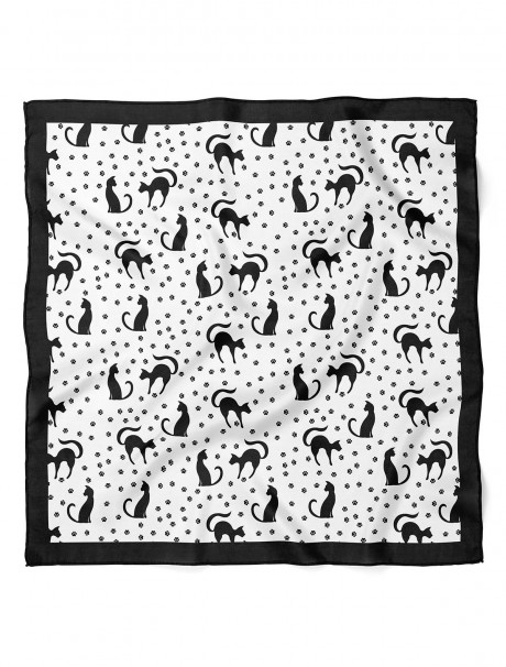 Kedi Desenli Bandana