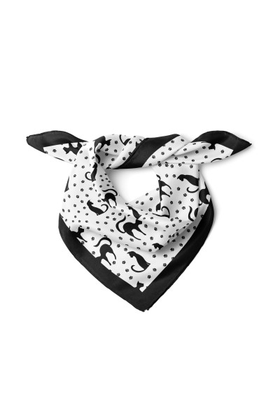 Kedi Desenli Bandana