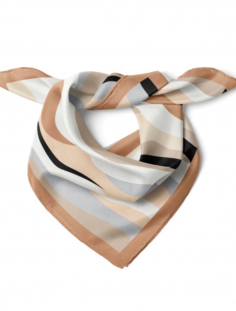 Kıvrak Çizgi Desen Fular Bandana