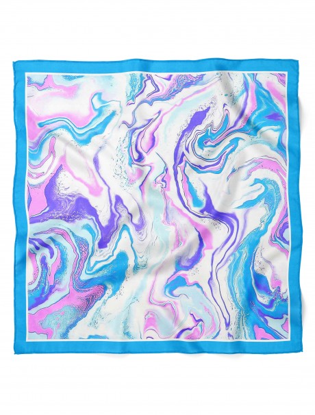 Ebruli Desen Fular Bandana 70x70 Cm