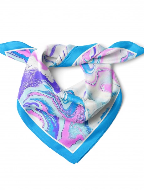 Ebruli Desen Fular Bandana 70x70 Cm