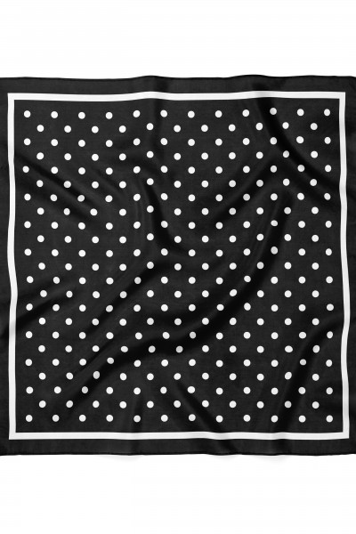 Puantiye Desen Fular Bandana 70x70 Cm