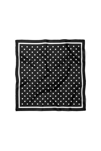 Puantiye Desen Fular Bandana 70x70 Cm