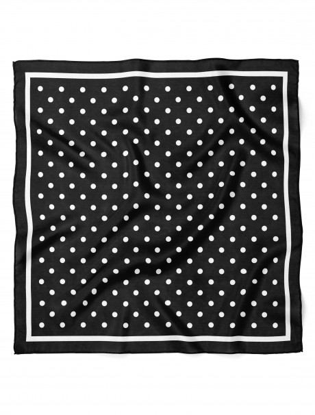 Puantiye Desen Fular Bandana 70x70 Cm