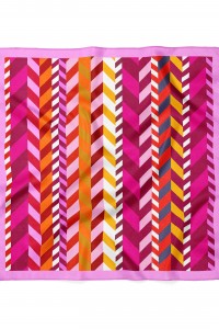 Çizgili Şerit Desen Fular Bandana 70x70 Cm