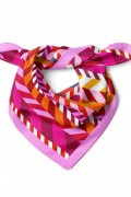 Çizgili Şerit Desen Fular Bandana 70x70 Cm