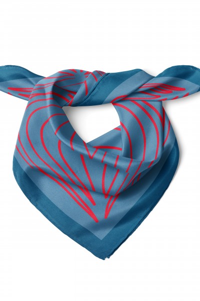 Geometri Şekil Desen Fular Bandana 70x70 Cm