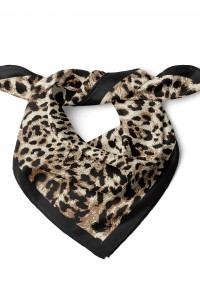 Leopar Desen Fular Bandana 50x50 Cm