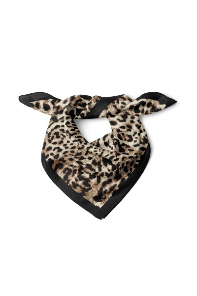 Leopar Desen Fular Bandana 50x50 Cm