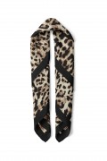 Leopar Desen Fular Bandana 70x70 Cm