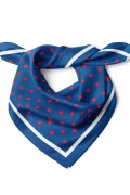 Kırmızı Puantiye Desen Fular Bandana 70x70 Cm
