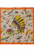 Kızılderili Motif Desen Fular Bandana 50x50 Cm