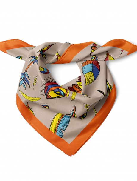 Kızılderili Motif Desen Fular Bandana 50x50 Cm