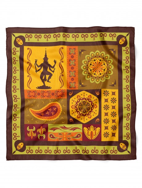 Etnik Motif Desen Fular Bandana 50x50 Cm