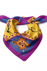 Afrika Motif Desen Fular Bandana 50x50 Cm