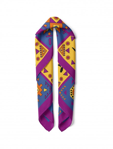 Afrika Motif Desen Fular Bandana 50x50 Cm