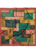 Afrika Motif Desen Fular Bandana 50x50 Cm