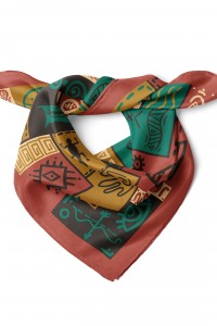 Afrika Motif Desen Fular Bandana 50x50 Cm