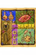 Afrika Motif Desen Fular Bandana 50x50 Cm