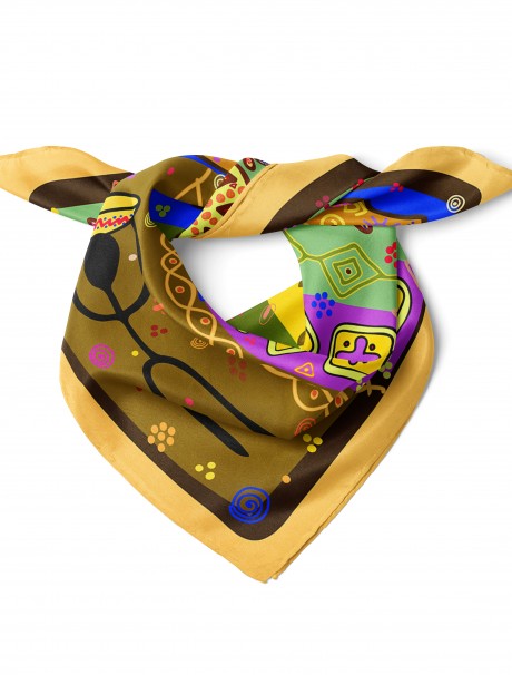 Afrika Motif Desen Fular Bandana 50x50 Cm