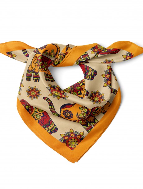 Afrika Motif Desen Fular Bandana 50x50 Cm
