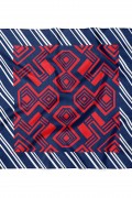 Çizgi ve Kare Desen Fular Bandana 70x70 Cm