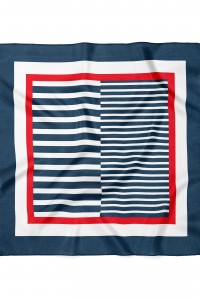 Çizgi Desen Fular Bandana 70x70 Cm