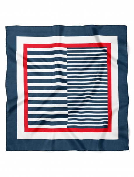 Çizgi Desen Fular Bandana 50x50 Cm