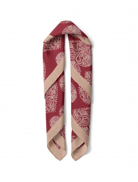 Kalp Desenli Sevgililer Günü Özel Fular Bandana 50x50 Cm
