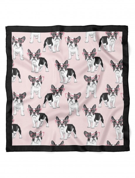 Köpek Desen Fular Bandana 50x50 Cm