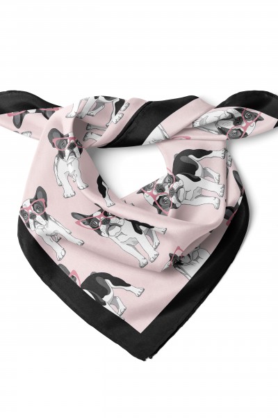 Köpek Desen Fular Bandana 50x50 Cm