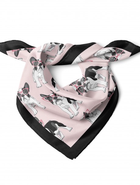 Köpek Desen Fular Bandana 50x50 Cm