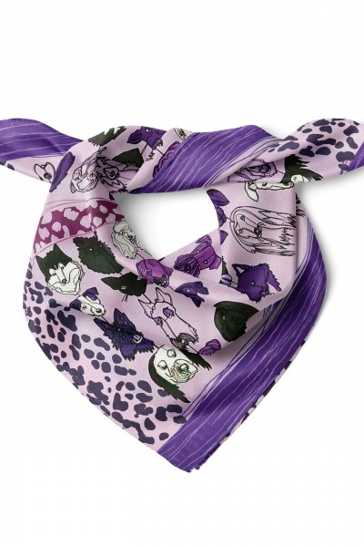 Köpek Desen Fular Bandana 50x50 Cm
