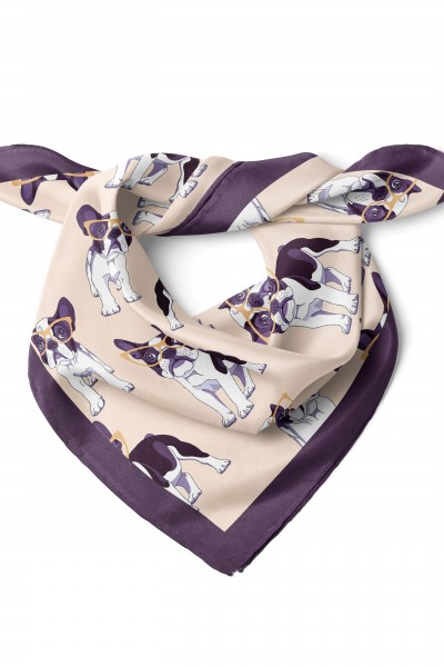 Köpek Desen Fular Bandana 50x50 Cm