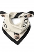 Atatürk Yazılı & Portre Bandana Fular 50 x 50 Cm