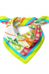 Limon Desen Bandana Fular 50 x 50 Cm