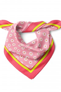 Papatya Desen Bandana Fular 50 x 50 Cm