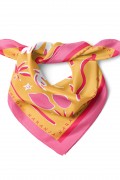 Kuş ve Meyve Desen Bandana Fular 50 x 50 Cm