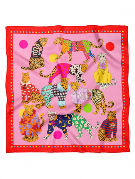 Kaplan Desen Bandana Fular 50 x 50 Cm