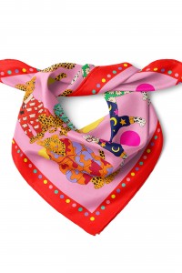 Kaplan Desen Bandana Fular 50 x 50 Cm