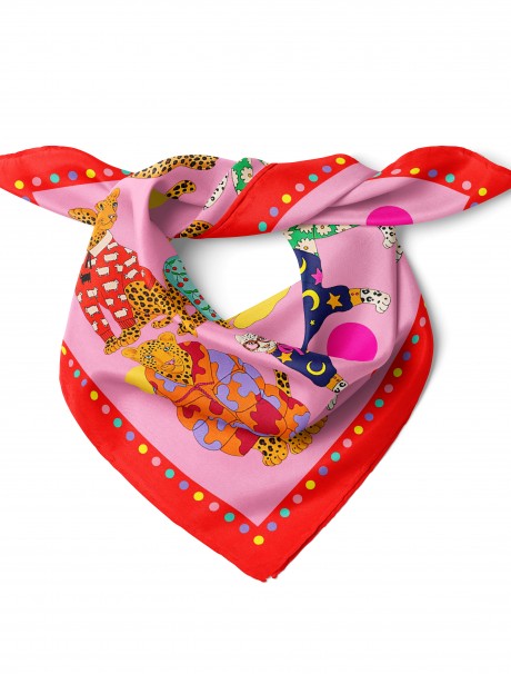 Kaplan Desen Bandana Fular 50 x 50 Cm