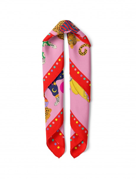 Kaplan Desen Bandana Fular 50 x 50 Cm