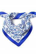 Sarmaşık Çiçek Desen Fular Bandana 50 x 50 Cm