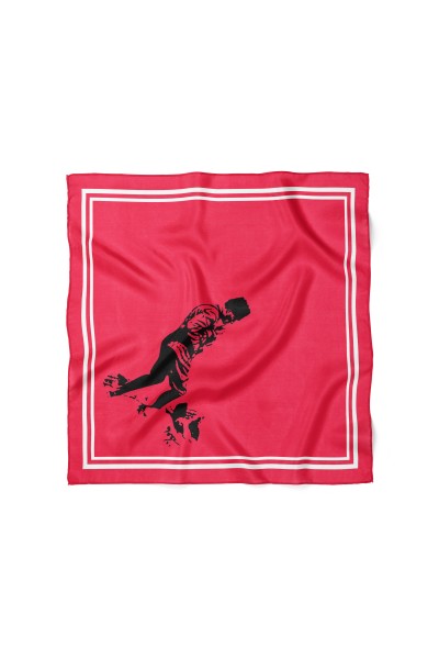 Atatürk Baskı Desen Bandana Fular 50 x 50 Cm